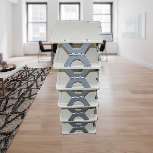 Foldable Shoe Rack (1 Pc, 6 Layers): Space-Saving, Entryway Storage Your Brand