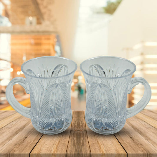 LED Light-Up Party Cups - Flashing Water-Activated Drinking Glasses Handle (2-Piece)