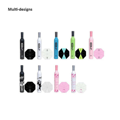 Pocket Folding Wine Bottle Umbrella Your Brand