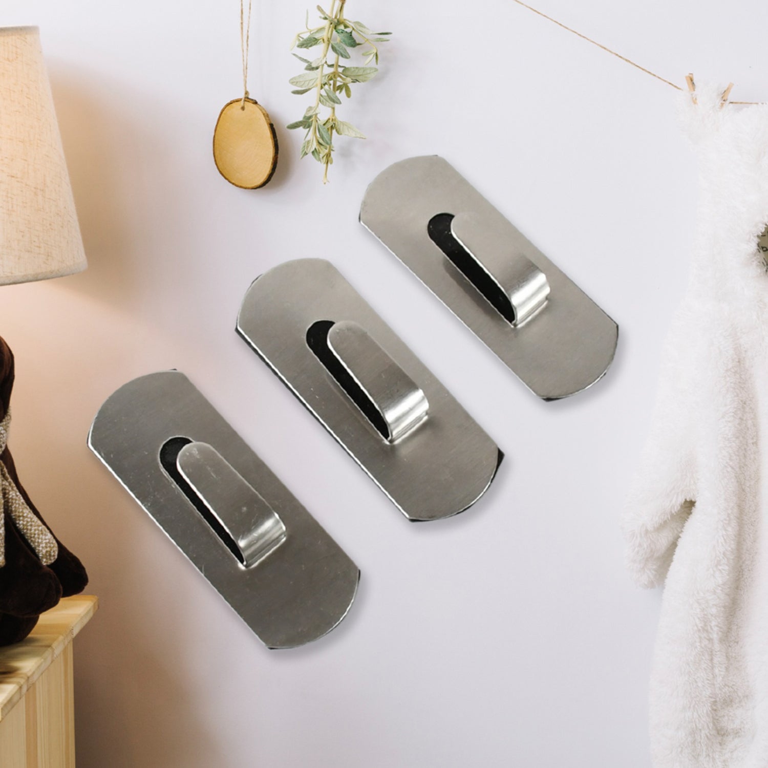 Self- Adhesive Hooks, Heavy Duty Wall Hooks Hangers Stainless Steel Waterproof Sticky Hooks for Hanging Robe Coat Towel Kitchen Bathroom and. Your Brand