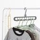 9-Hole Plastic Hanger Hook for Wardrobe Clothes Organization & Indoor Storage