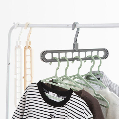 9 Hole Plastic Hanger Hanging hook Indoor Wardrobe Clothes Organization Storage Balcony Windowsill Suit Racks Your Brand