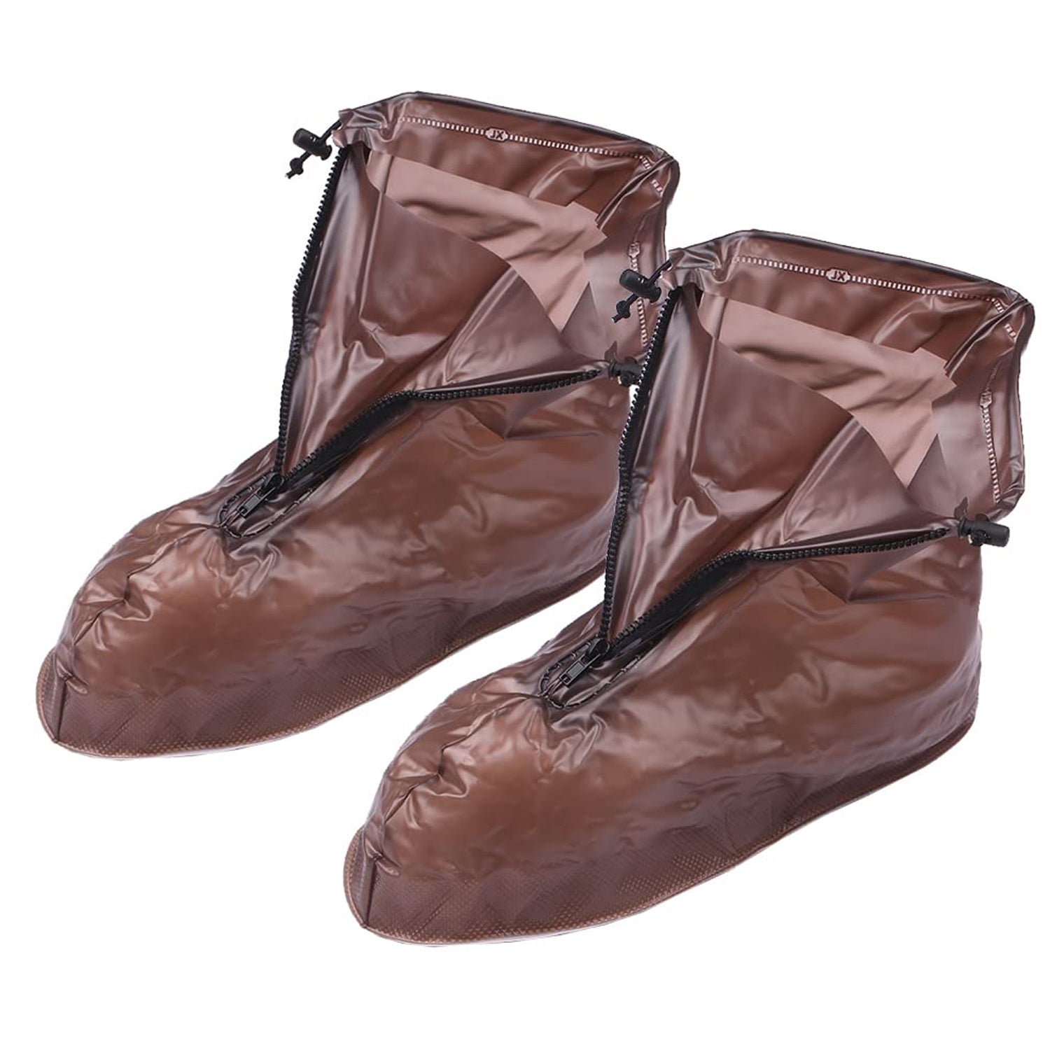 Plastic Shoes Cover Reusable Anti-Slip Boots Zippered Overshoes Covers Transparent Waterproof Snow Rain Boots for Kids / Adult Shoes, for Rainy Season (1 Pair / Small Size) Your Brand