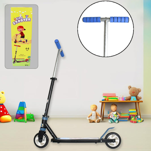 Basic Kids Ride On Leg Push Scooter for Boys and Girls (4 - 8 Years Old Kids) Foldable Scooter Cycle with Height Adjustment for Boys and Girls Multicolor (1 Pc / 2 Wheel)  Your Brand