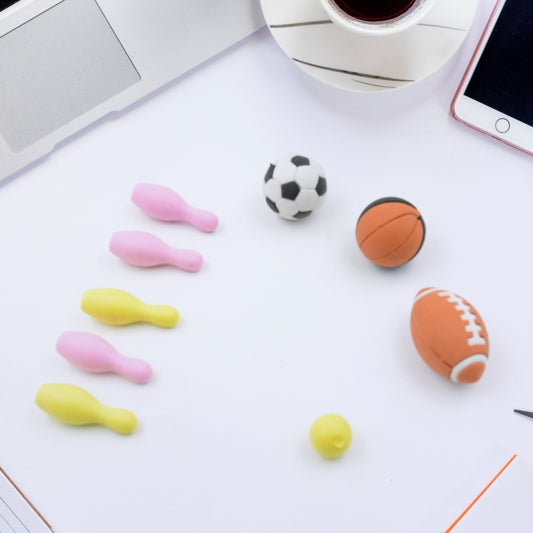 Mini Eraser Set for Kids (9 Pieces) - Fun Designs, Party Favors, School Prizes Your Brand