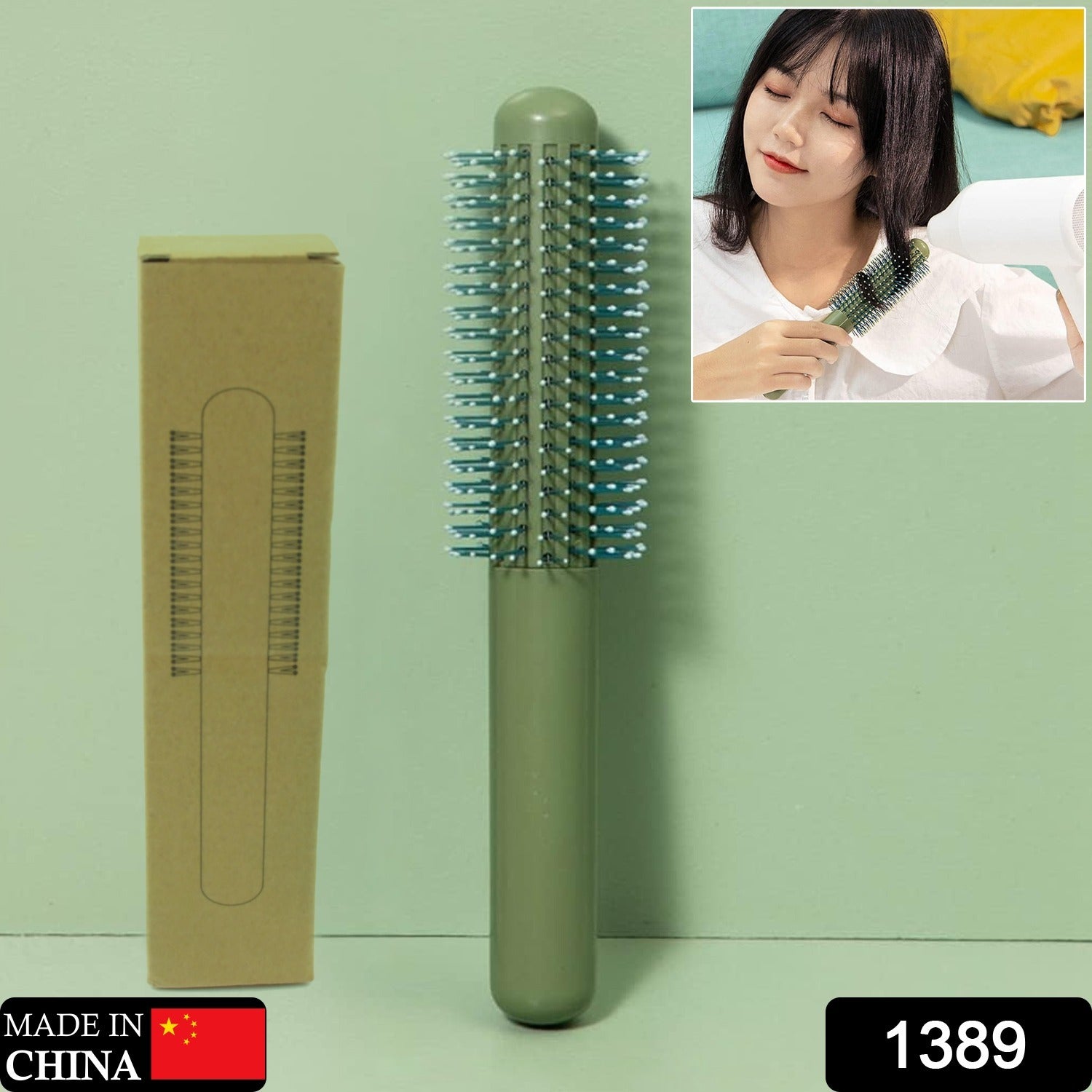 Massage Comb, Air Cushion Massage Hair Brush Ergonomic Matt Disappointment for Straight Curly Hair Cushion Curly Hair Comb for All Hair Types, Home Salon DIY Hairdressing Tool  (1 Pc) Your Brand