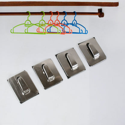 Self- Adhesive Hooks, Heavy Duty Wall Hooks Hangers Stainless Steel Waterproof Sticky Hooks for Hanging Robe Coat Towel Kitchen Bathroom and. Your Brand