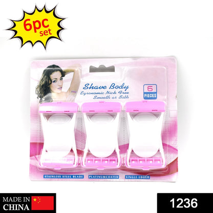 Disposable Body Skin Hair Removal Razor for Women  Pack of 6 Your Brand