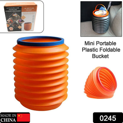 Foldable Storage Bucket , Water Container & Dustbin Multiuse Bucket For Home , Car & Kitchen Use Bucket Your Brand