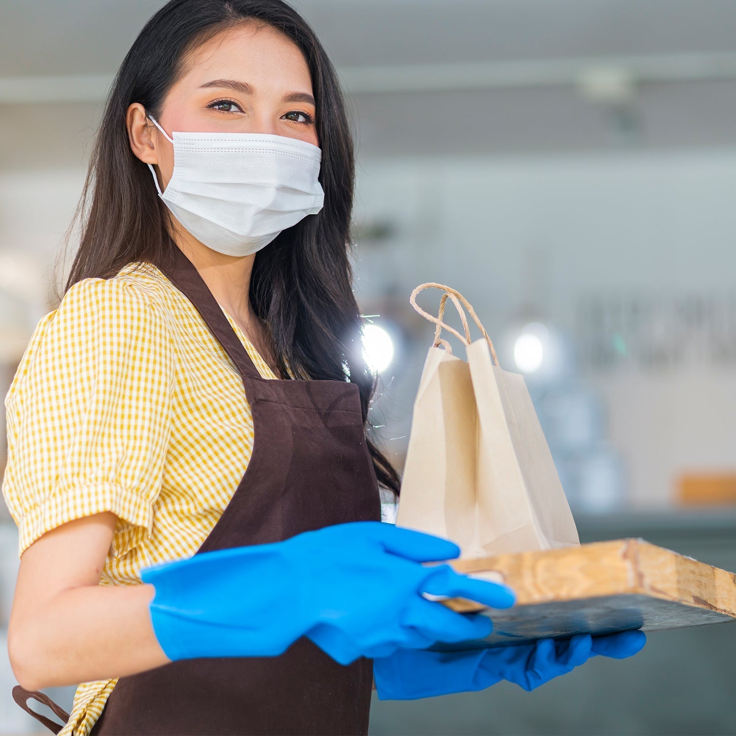 2 Pair Large Blue Gloves For Different Types Of Purposes Like Washing Utensils, Gardening And Cleaning Toilet Etc. Your Brand