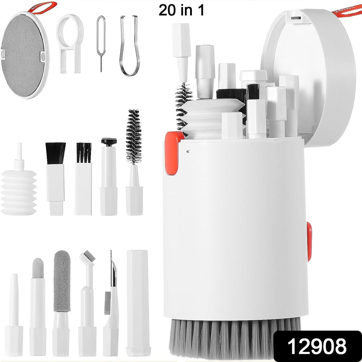 Keyboard Cleaner Kit, 20-in-1 Laptop Phone Screen Cleaning Kit, Keyboard Cleaning Kit with Electronic Cleaning Brush Spray for AirPods Pro,  iPhone Pro, Camera, Computer Cleaning  Your Brand