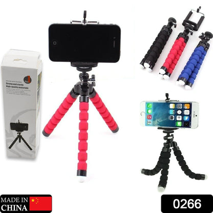 Portable Mini Octopus Tripod Stand with Phone Holder for Live Selfie, Mobile Phone Portable and Adjustable Stand Your Brand