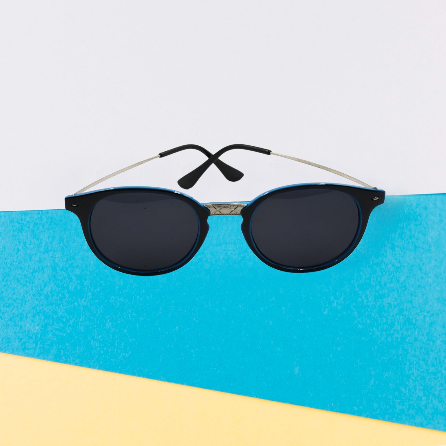 7756 Uv Protected Round Sunglasses Classic Sunglasses For Men  Women Lightweight Wukusy