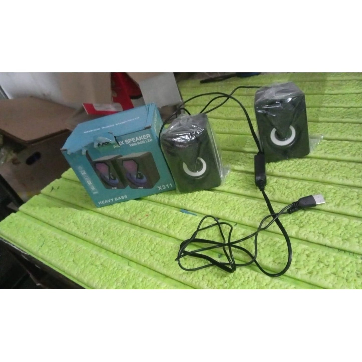 RGB Desktop Speakers, Plug, and Play USB Powered Speaker (2 Pc Set) Your Brand