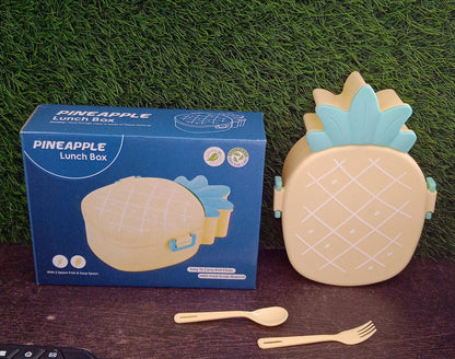 Kids Lunch Box Cute Pineapple Shaped Bento Box with Fork Spoon Snack Container