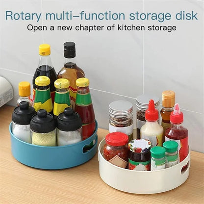 Premium 360° Rotating Organizer Tray with Side Handles