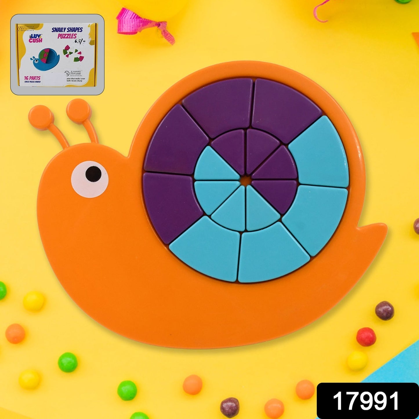 Toys Snail Puzzle Kids, Mini Travel Puzzle Games & Pre School Toys Develops Motor & Reasoning Skills STEM Educational Toy, Birthday Gifts 3 - 6 Year kids, Brain Games for Kids, Building Blocks for Kids (Mix Color) Your Brand
