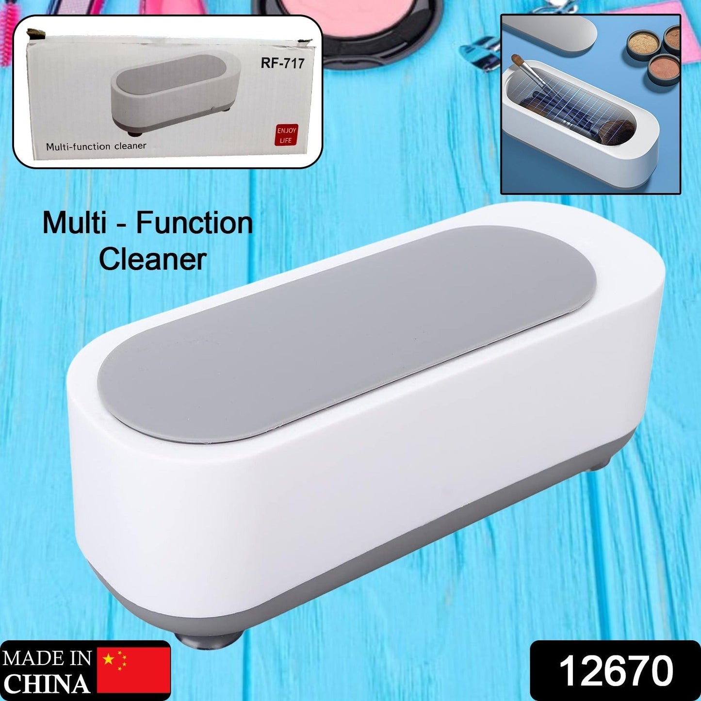 Ultrasonic Jewllery, Cleaner, Ultrasonic Cleaning Machine, Portable jewellery Cleaning Mchine For Jewellery, Ring, Silver, Retainer, Glasses, Watches, Coins, High Frequency Vibration Machine (Battery Not Included) Your Brand