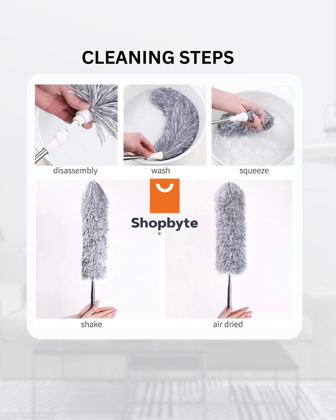 EXTENDABLE CLEANING DUSTER AND MINI MOP COMBO + Free Gift SHOPBYTE