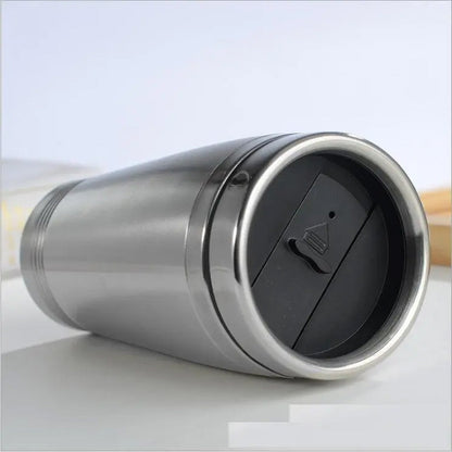 Stainless Steel Vacuum Glass Insulated Glass Coffee Cups (With Lid & Handle / 1 pc) Your Brand
