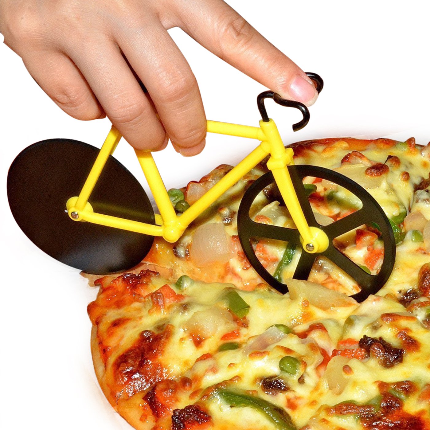 Bicycle Pizza Cutter (1 Pc): Stainless Steel, Unbreakable Handle Your Brand