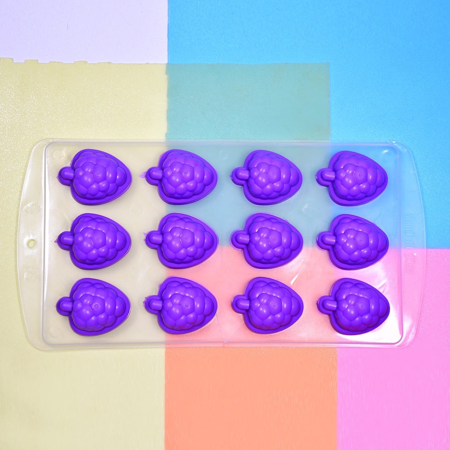 Silicone Mold Ice Cube Tray Creative Sweet Multi Type Ice Tray , Ice Cube Trays Multi Fruit Shape Ice Tray (1 Pc) Your Brand