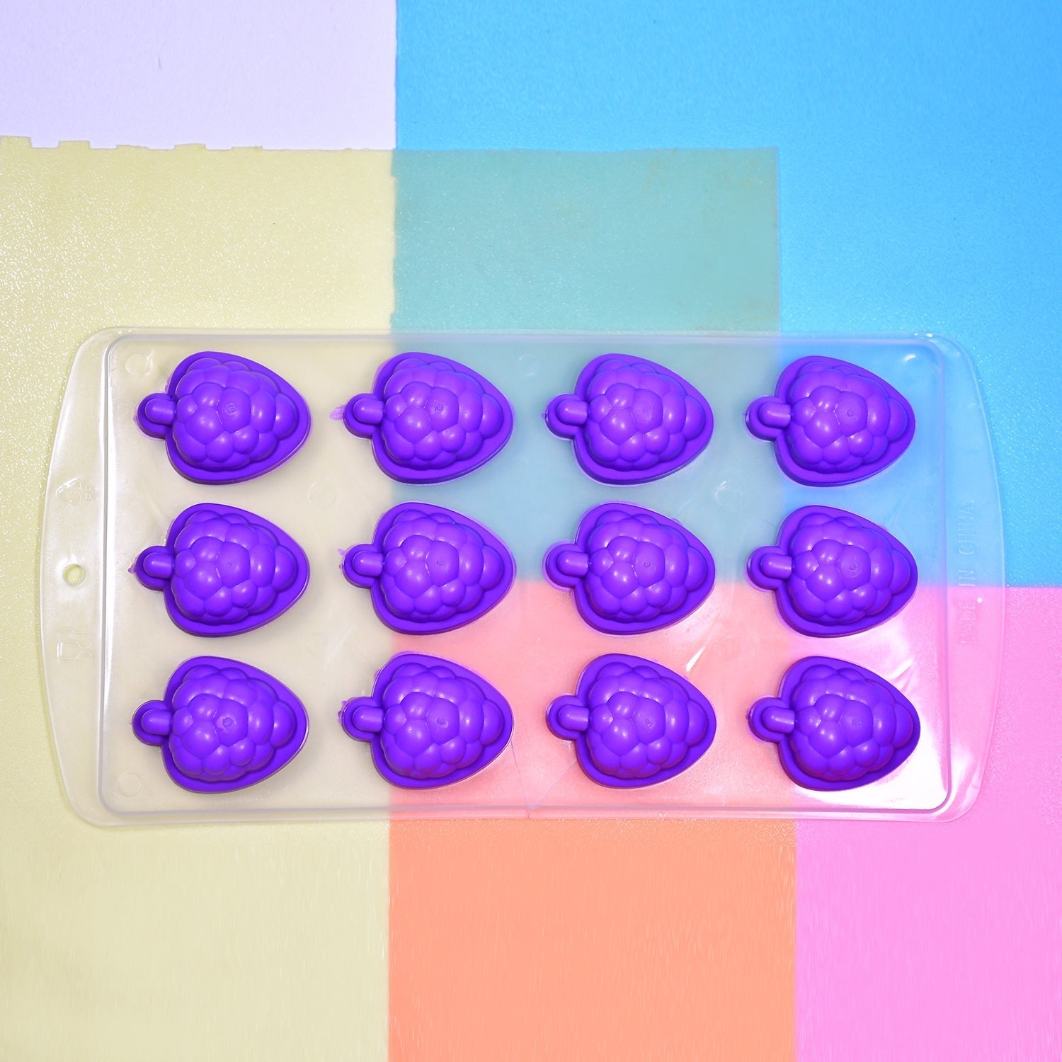 Silicone Mold Ice Cube Tray Creative Sweet Multi Type Ice Tray , Ice Cube Trays Multi Fruit Shape Ice Tray (1 Pc) Your Brand