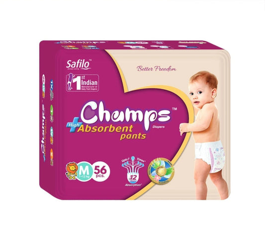 Premium Champs High Absorbent Pant Style Diaper (Small Size / 42 Pcs) Your Brand