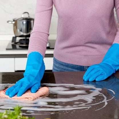 2 Pair Large Blue Gloves For Different Types Of Purposes Like Washing Utensils, Gardening And Cleaning Toilet Etc. Your Brand