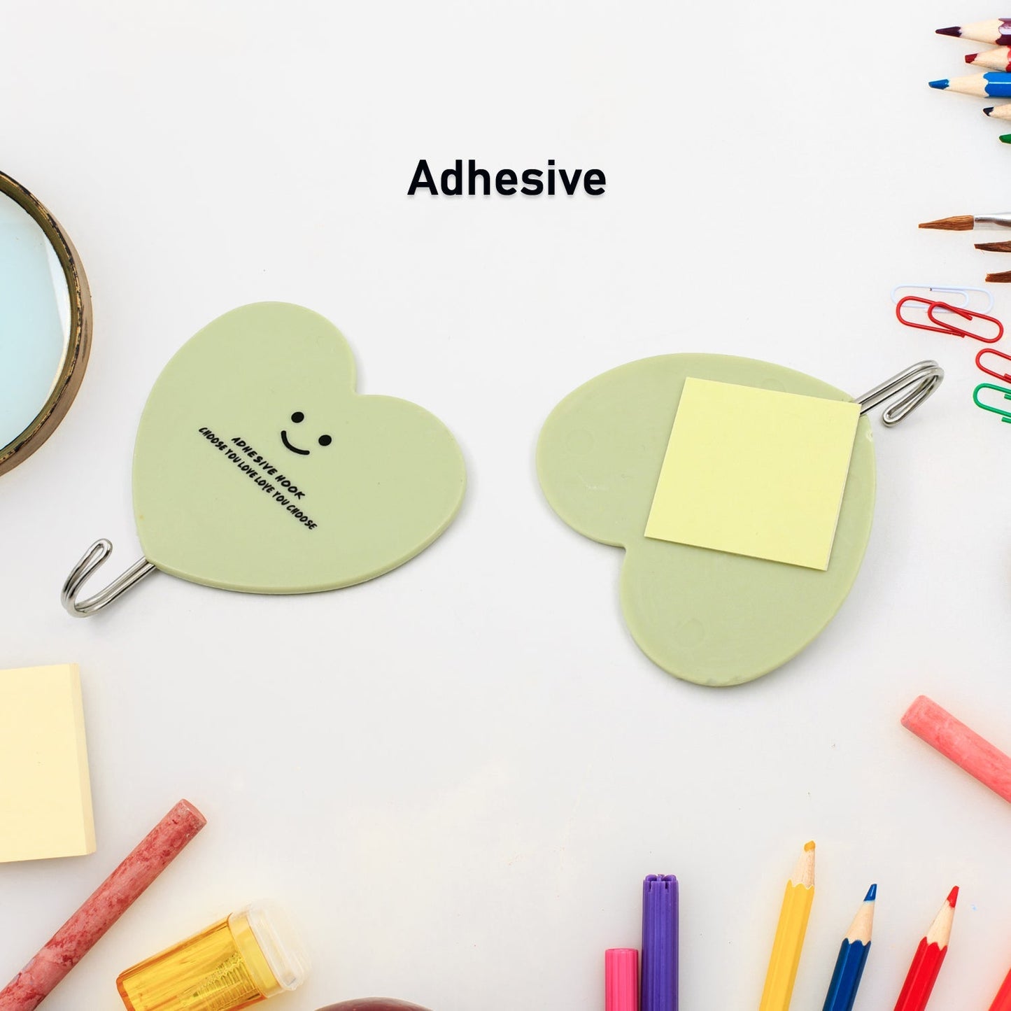 Strong Self-Adhesive Hooks (2 Pc): Heavy Duty, Waterproof, All-Purpose Your Brand