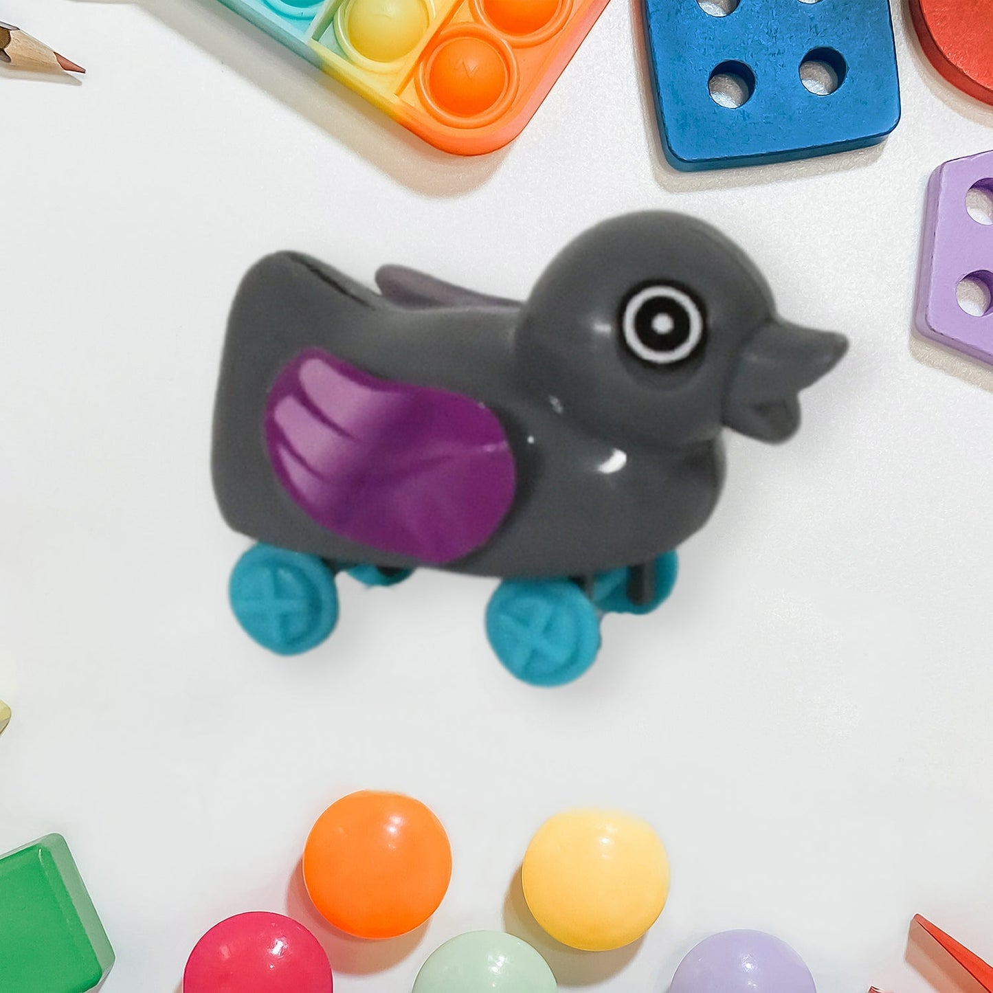 Small push back duck toy, Ejectable spring tail duck, Small DIY duck Toy (30 Pcs Set) Your Brand