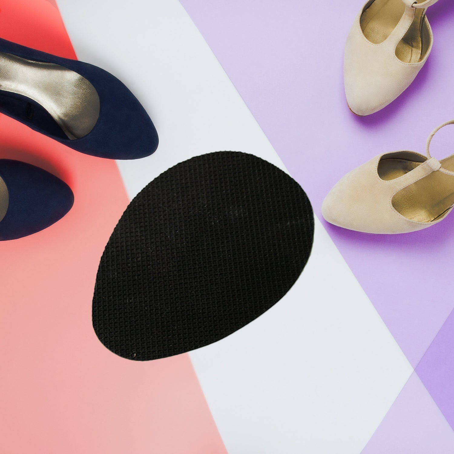 Non-Slip Shoe Pads, Rubber Shoe Sole Protector Pads, Self-Adhesive Shoe Grips Pads Stickers Non Skid for Ladies Shoes, High Heels, Boots (10 Pcs Set) Your Brand