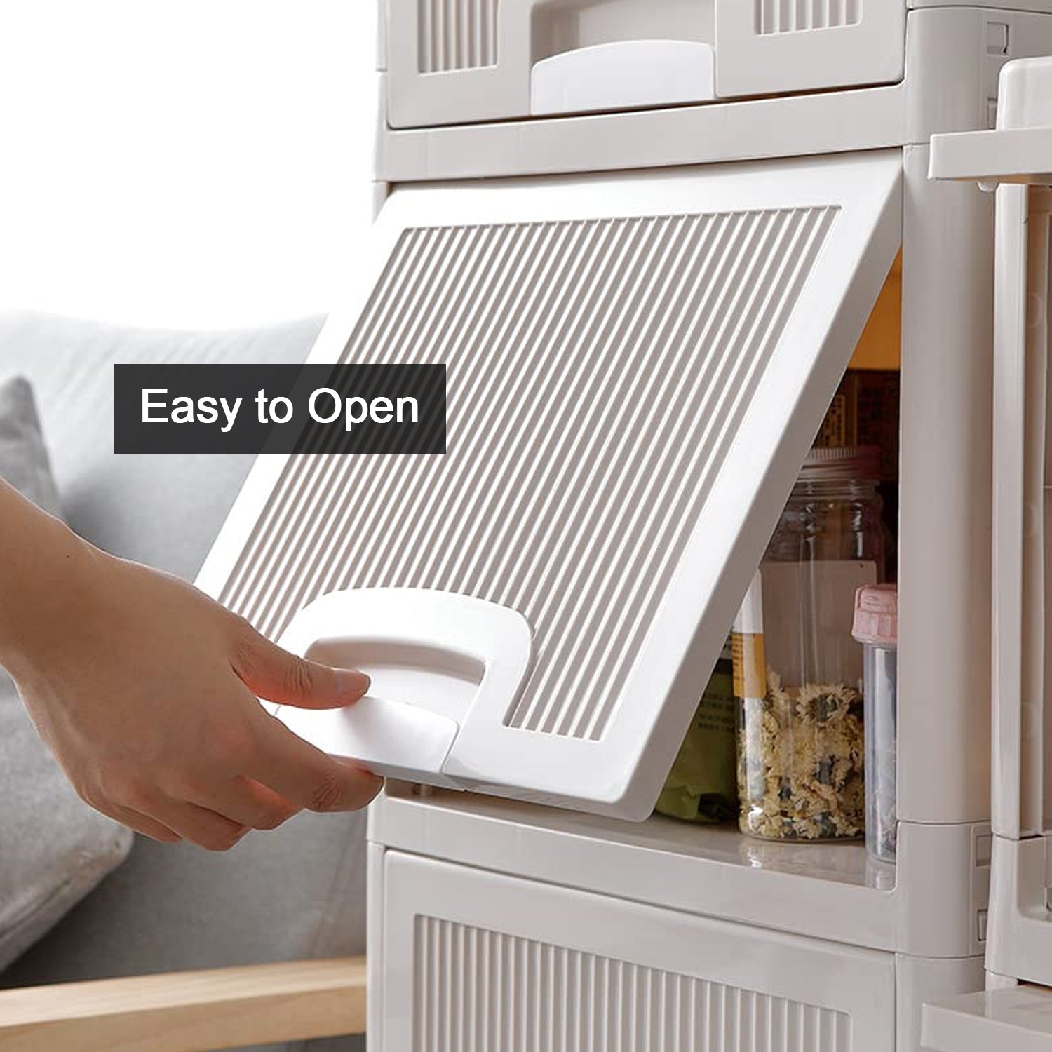 Multipurpose Storage Cabinet, Storage Solutions plastic drawers || Multi Layer Wardrobe Storage Drawers || Foldable Multipurpose Drawer Units For Kitchen, Bathroom, Bedroom, Cloth (4 Layer) Your Brand