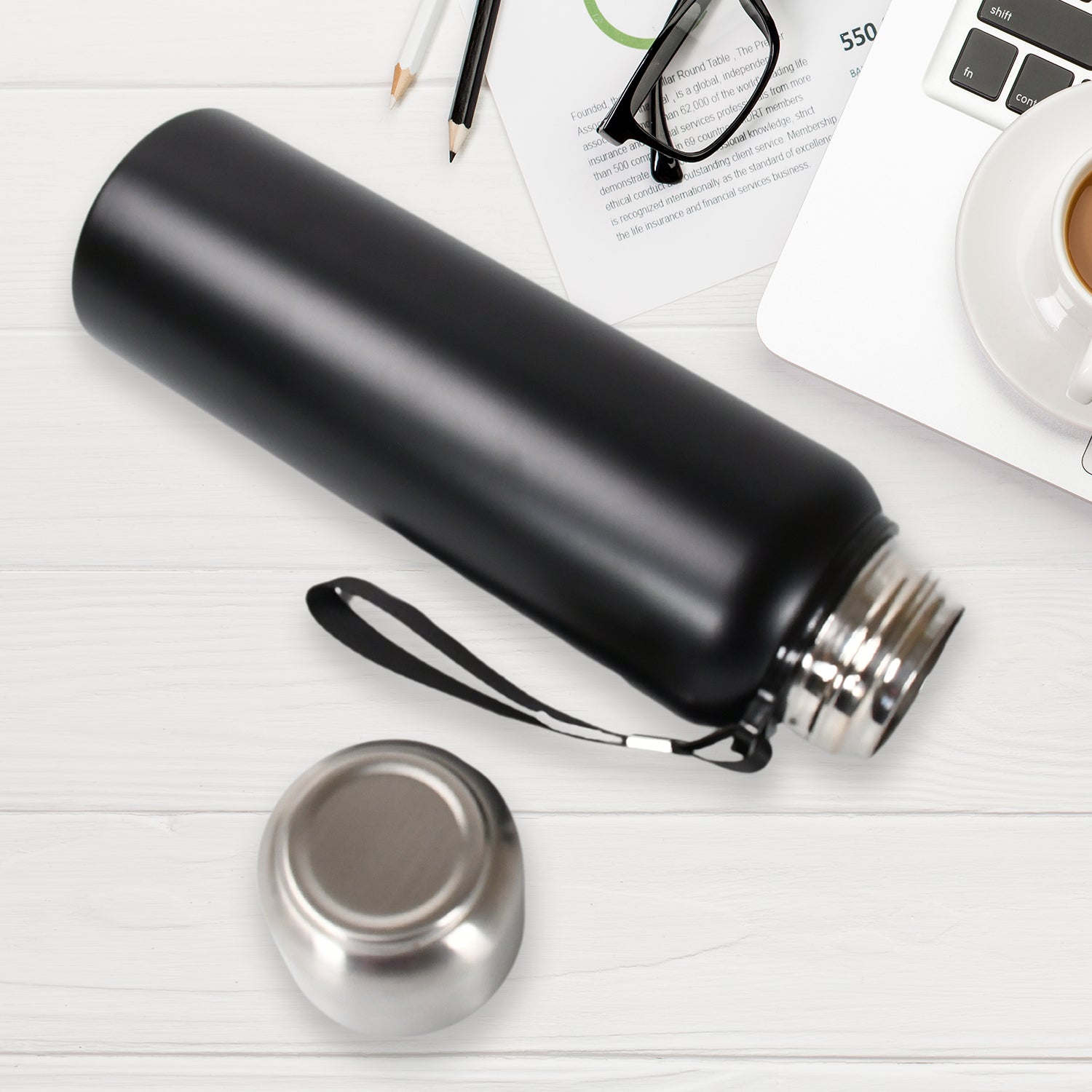 Stainless Steel Water Bottle, Fridge Water Bottle, Stainless Steel Water Bottle Leak Proof, Rust Proof, Cold & Hot Thermos steel Bottle| Leak Proof | Office Bottle | Gym | Home | Kitchen | Hiking | Trekking | Travel Bottle (800ML) Your Brand