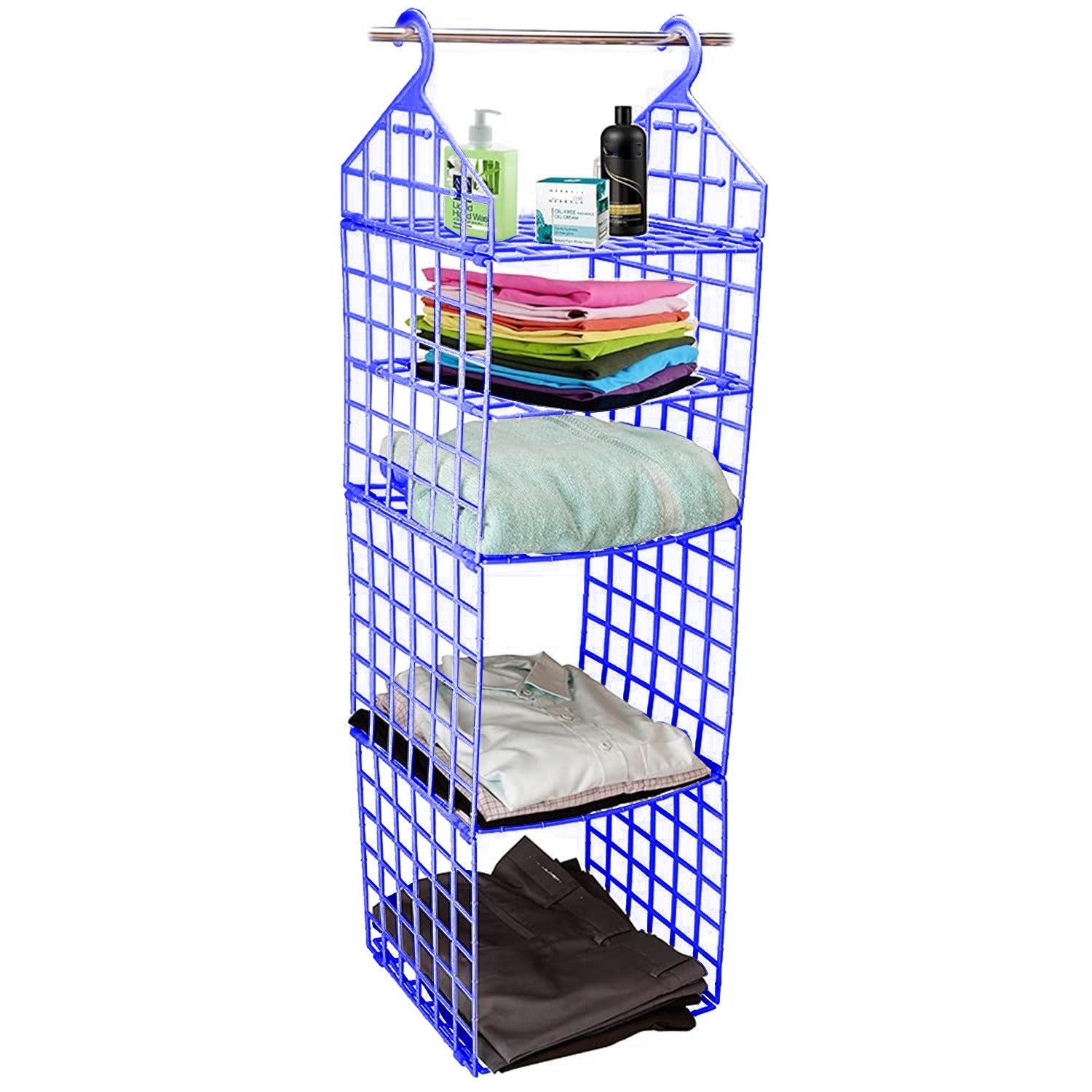 Multipurpose 5 Layer Folding Clothes Storage Racks||Closet for Students Wardrobe Shelves Socks, Scarf, t-Shirt, etc||Hanging Organizer Storage Holders & Racks Your Brand