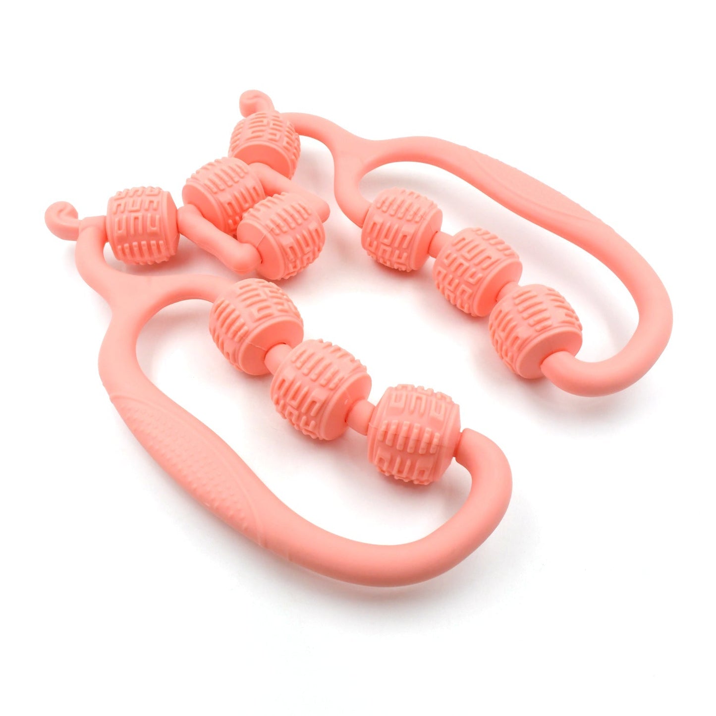 Muscle Massage Roller, 10 Wheels Relieve Soreness Leg Muscle Roller Fitness Roller Muscle Relaxer Massage Roller Ring Clip All Round Massaging Uniform Force Elastic PP Drop Shaped for Home Use (1 Pc) Your Brand