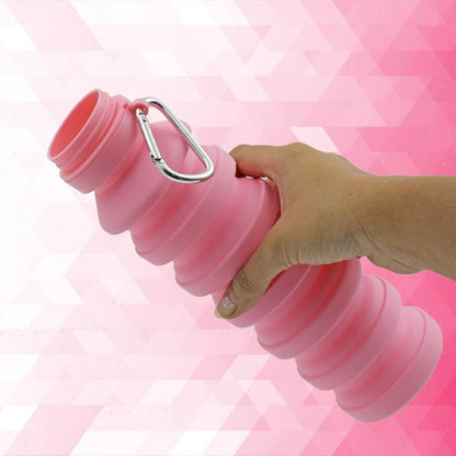 Foldable Water Bottle, Silicone Leak Proof Portable Sports Travel Water Bottle for Outdoor, Gym, Hiking (1 Pc / 24 cm Foldable) Your Brand