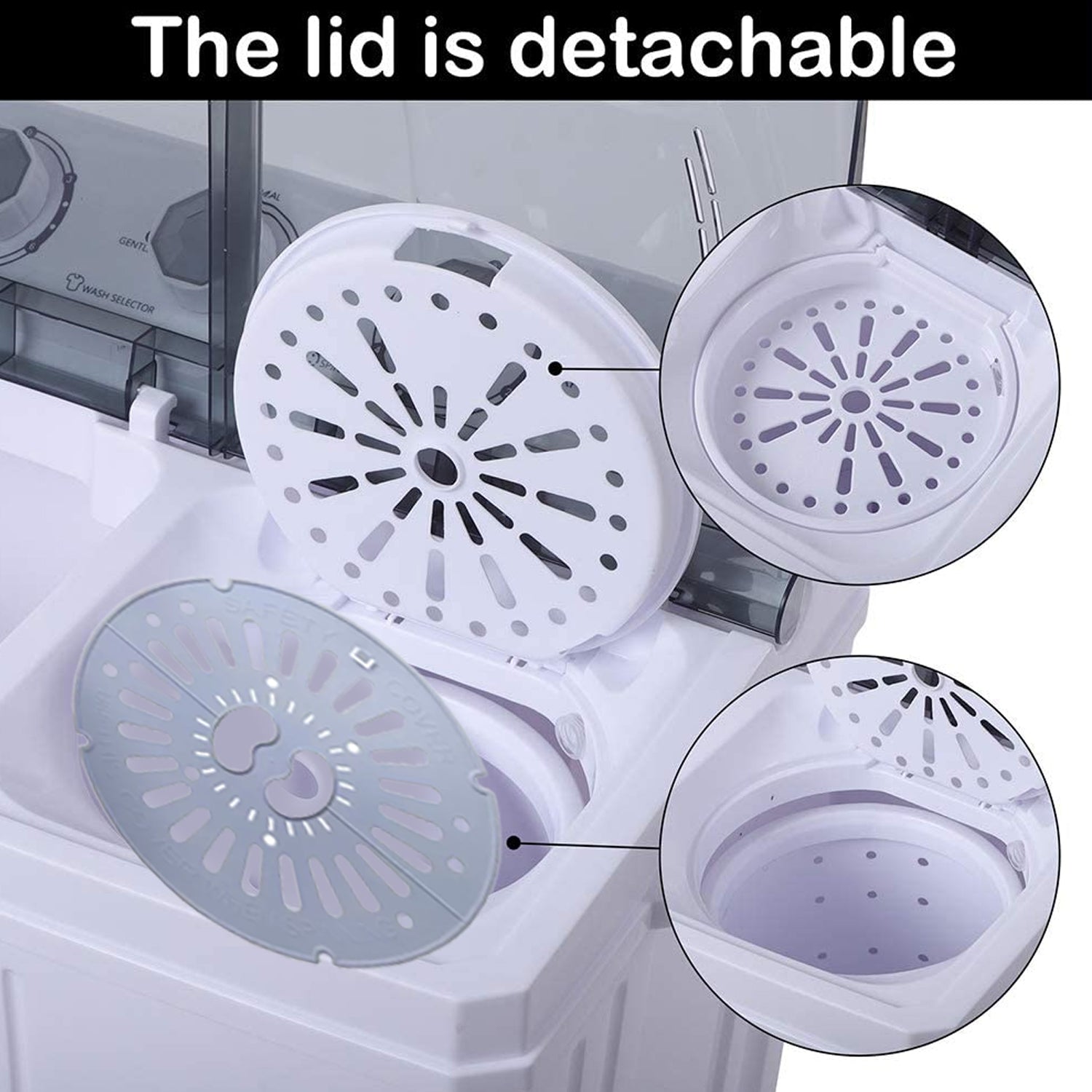 Universal Fit Top Load Semi Automatic Washing Machine Spin Safety Cover / Spinner Cap / Dryer Safety Cover / Lid & Plate (1 pc) Your Brand