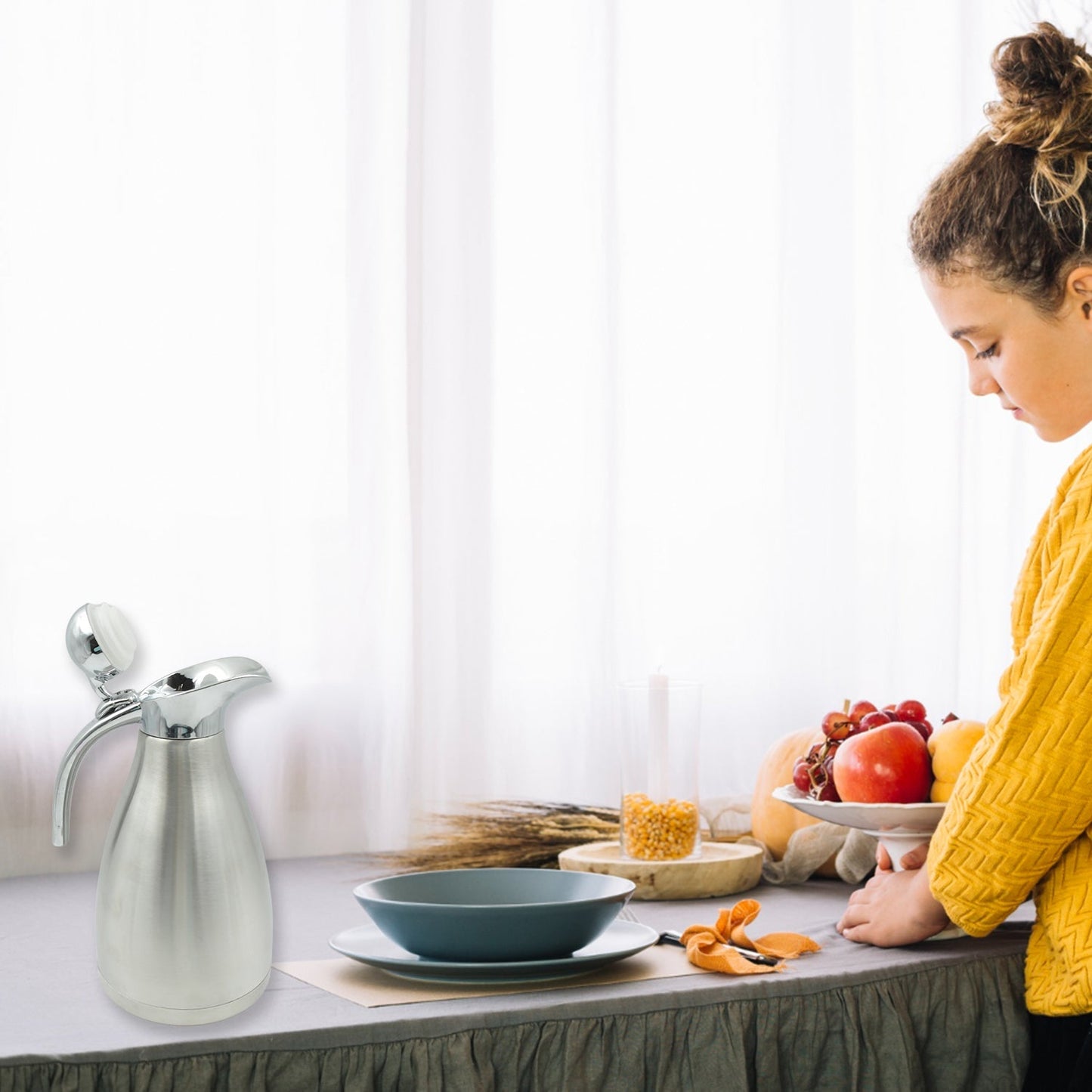 Vacuum Insulated Kettle Jug (Stainless Steel): 1.5L Sizes Your Brand