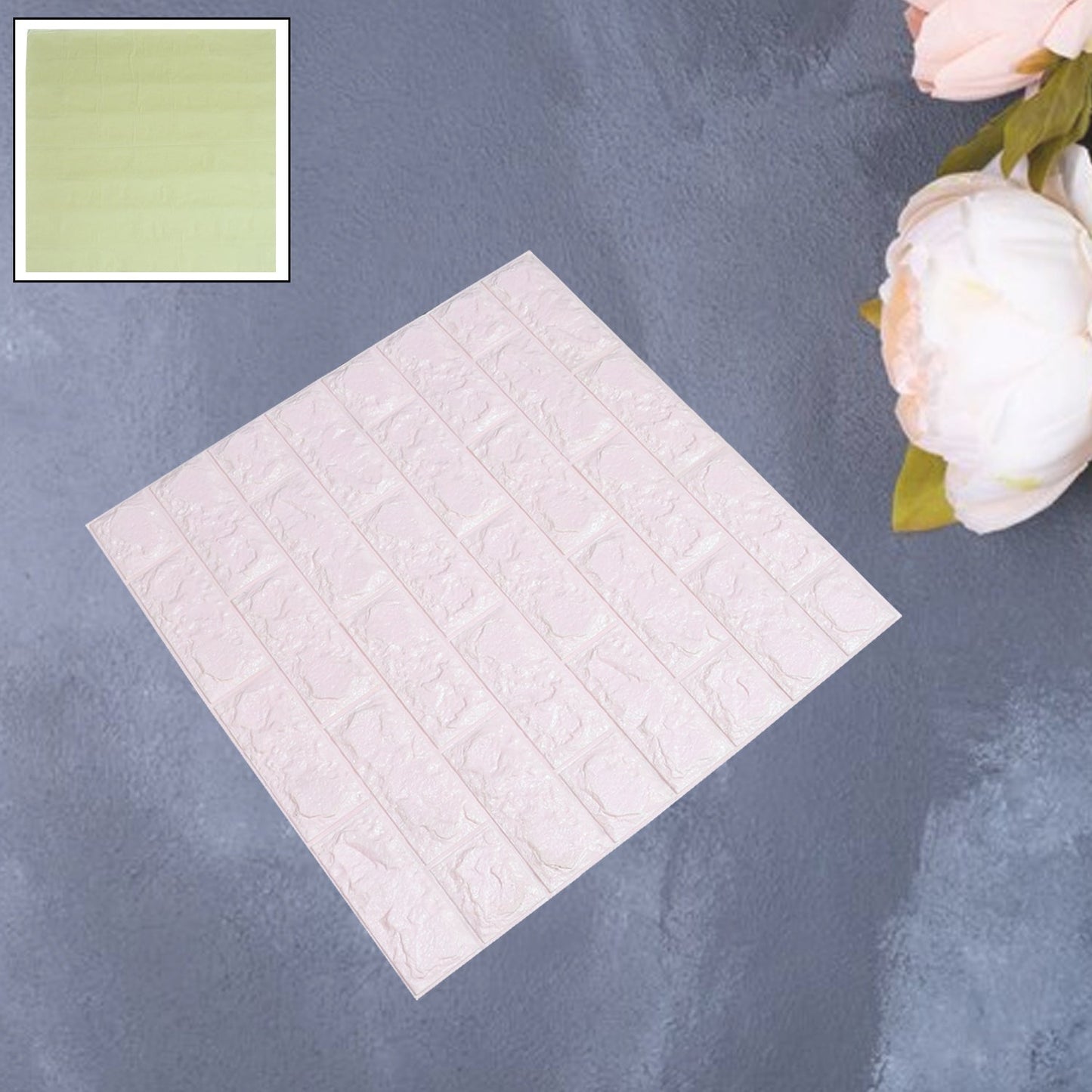 3D Adhesive wallpaper for living room. Room Wall Paper Home Decor Self Adhesive Wallpaper (36x36 Cm / 1 pc) Your Brand
