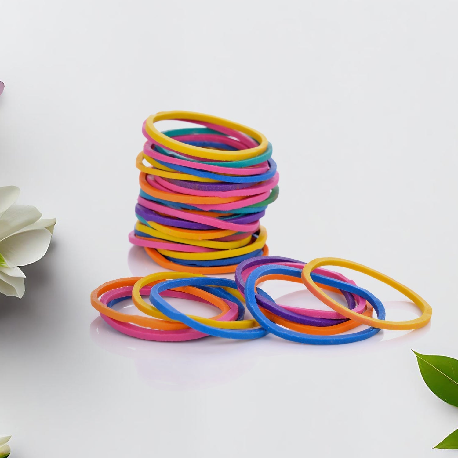 Strong & Reusable Rubber Bands: Multicolor for Office, Home & School (1.5 Inch 100 GM) Your Brand