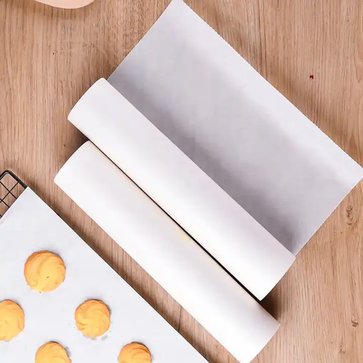 Non-Stick Parchment Paper: Easy Cleanup for Baking, Grilling & More (Microwave & Oven Safe / 5 MTR) Your Brand