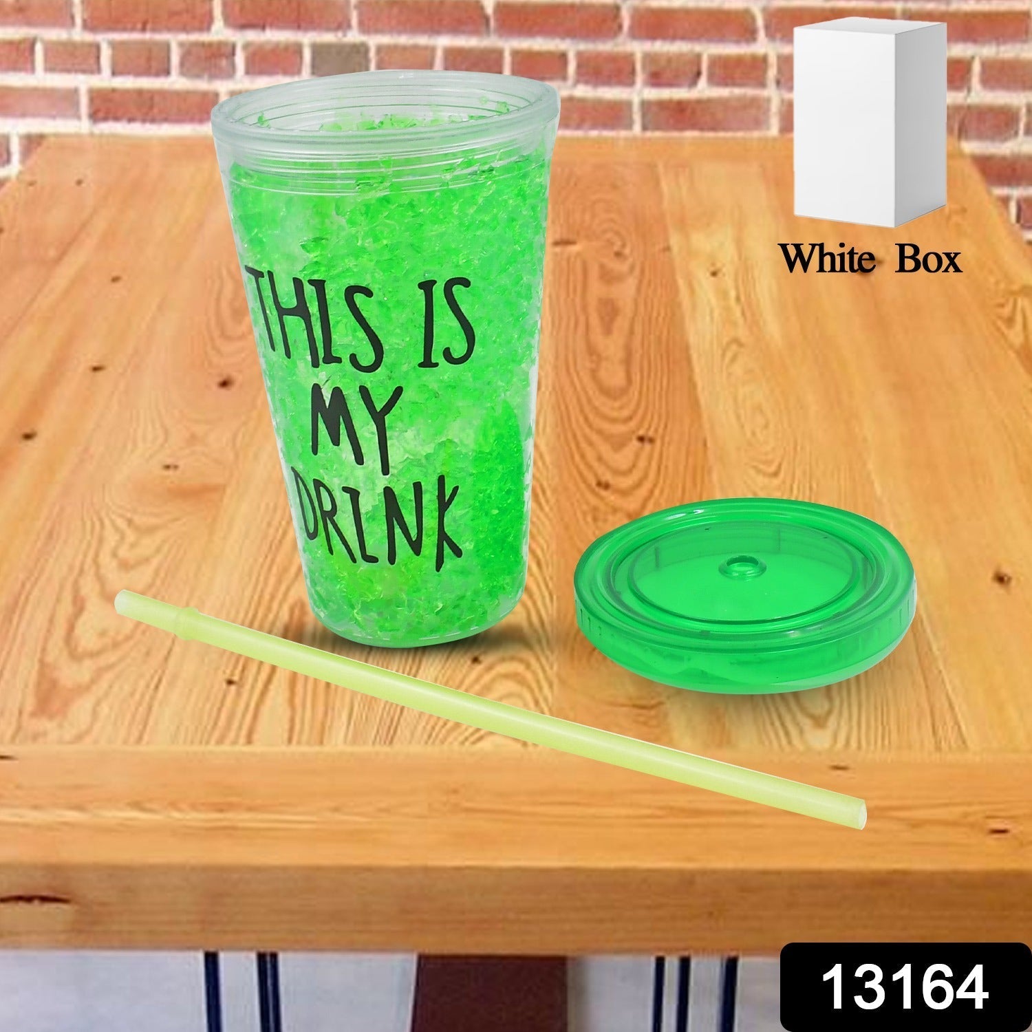 Plastic Drink Cup, Tea Coffee Tumbler with Lid and Straw (1 Pc) Your Brand