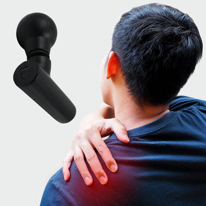 Black Mini Pocket Size Massager, Full Body Massager, Cordless One Button Operation for Body Pain & Relaxation Your Brand