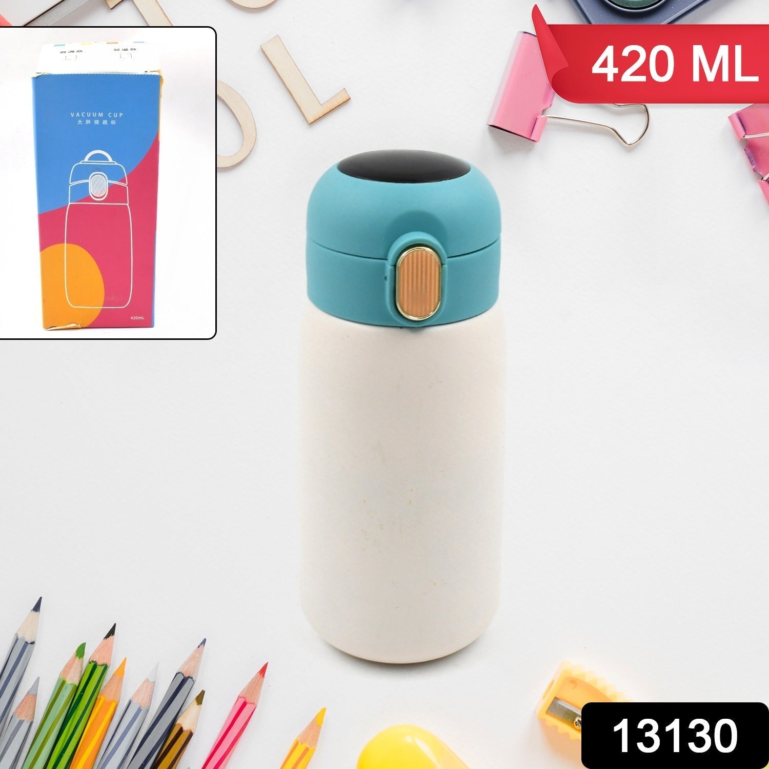 Smart Vacuum Insulated Water Bottle with LED Temperature Display (420 ML / Mix Design & Color) Your Brand