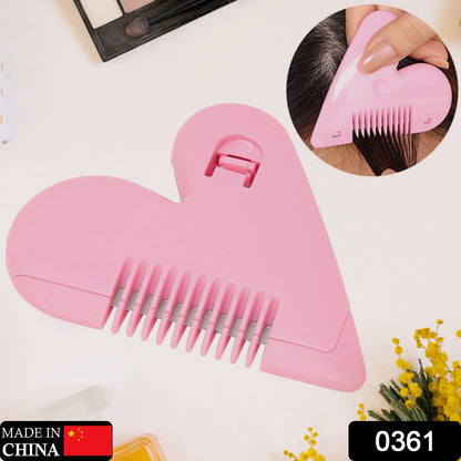 Plastic hair cutting comb