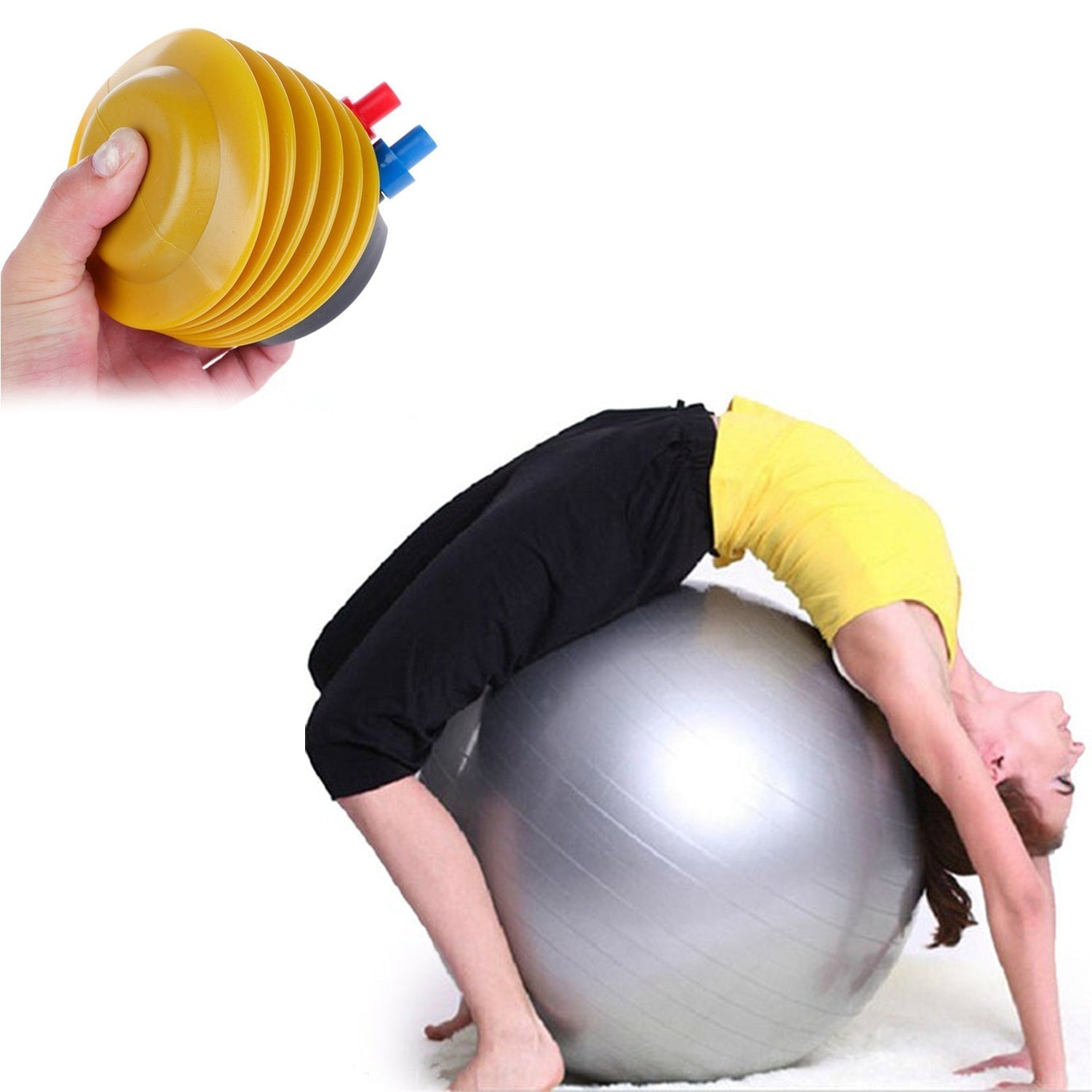 Heavy Duty Gym Ball Non-Slip Stability Ball with Foot Pump for Total Body Fitness Your Brand