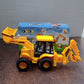 LALA Friction Powered JCB Style Backhoe Loader Construction Toy Truck for Kids (1 Pc)