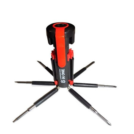 8 In 1 Multi-function Screwdriver Kit With Led Portable Torch Wukusy