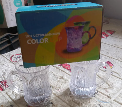 LED Light-Up Party Cups - Flashing Water-Activated Drinking Glasses Handle (2-Piece)